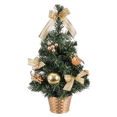 Sapin de Noël Or Vert PVC Ananas 26 x 26 x 50 cm