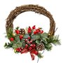 Couronne de Noël Multicouleur PVC Rotin 30 x 30 x 10 cm