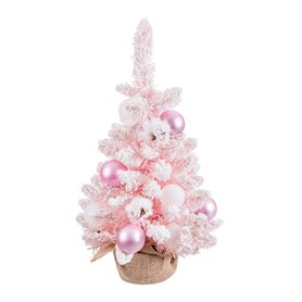 Sapin de Noël Rose PVC 25 x 25 x 60 cm