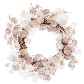 Couronne de Noël Ivoire Plastique 55 x 7 x 55 cm