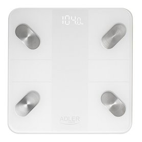 Balance Numérique de Salle de Bain Adler AD 8186w Blanc Verre trempé 180 kg