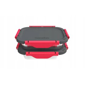 Bol de stockage HeatsBox INNER DISH SET Rouge Graphite Argenté Rectangulaire 0