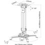 Techly ICA-PM 18S support pour projecteurs Plafond Argent