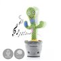 Cactus Dansant et Parlant Rechargeable avec Musique et LED Multicolore Cacxi InnovaGoods