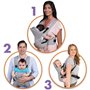 Dreambaby Porte-bébé ajustable 3-1 Oxford pour les nouveau-nés et les enfants jusqu'a 15kg - Convient a toutes les taill