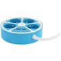 Multiprise design circulaire - CHACON -  4X16 A - Cordon 1,5 m - Avec 2 USB-A + Interrupteur - Bleu