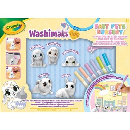 Coloriage - CRAYOLA - Washimals Baby Pets Nursery Pack - Famille lavable a colorier! Des 3 ans