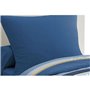 Parure de couette microfibre HOME PASSION STANIS  - 1 housse de couette 140 x 200 cm + 1 taie d'oreiller 63 x 63 cm - Bl