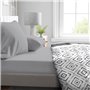 Drap Housse - HOME LINGE PASSION - HP71761 - 90 x 190 cm + 30 cm bonnet - Microfibre - 82 g - Gris clair