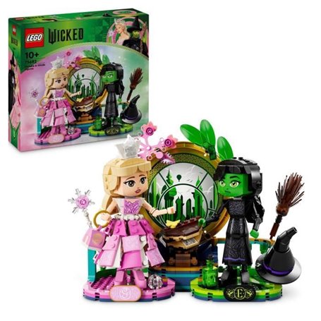 LEGO Wicked 75682 Figurines d'Elphaba et de Glinda - Idée Cadeau Anniversaire