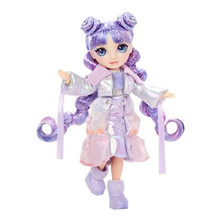 Rainbow High - Winter Wonderland - 1 poupée mannequin (Violet) de 27cm - 1 tenue magique et accessoires - Bonhomme de neige a cr