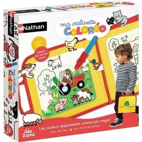 Jeu créatif - NATHAN - MA VALISETTE COLOREO - Coloriage magique a l'eau - Portable