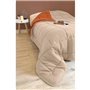 POYET MOTTE Couette Microfibre 400g/m² CALGARY - 140 x 200 cm - Gris galet et Marron gimgembre