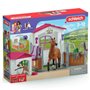 Box avec Jument Hanovrien et Berger Australien, Figurine cheval et accessoires, SCHLEICH 72218 Horse Club, des 5 ans