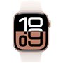 Apple Watch Series 10 GPS - 42mm - Boîtier Rose Gold Aluminium - Bracelet Light Blush Sport Band - M/L