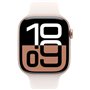 Apple Watch Series 10 GPS - 46mm - Boîtier Rose Gold Aluminium - Bracelet Light Blush Sport Band - M/L