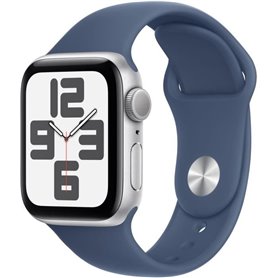 Apple Watch SE GPS - 40mm - Boîtier Silver Aluminium - Bracelet Denim Sport Band - S/M