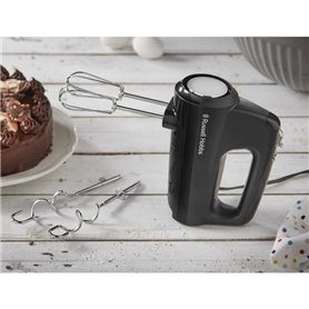 Batteur - RUSSELL HOBBS - Matte Black 24672-56 - 350 W - 5 vitesses + Turbo - Noir mat