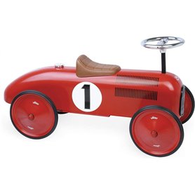 Porteur vintage voiture rouge