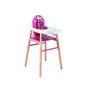 Chaise haute fixe Lili Hybride Fuschia