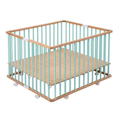 Parc pliant carré Gaby Hybride Vert mint