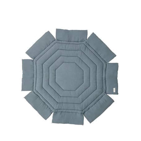 Tapis de parc octogonal ouatiné bicolore Gris ardoise