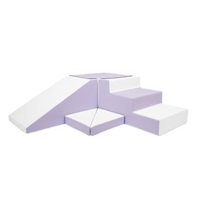 Set de 4 blocs en mousse violet blanc