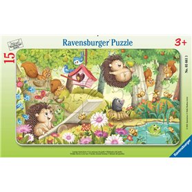 Puzzle cadre 15 p - les animaux du jardin