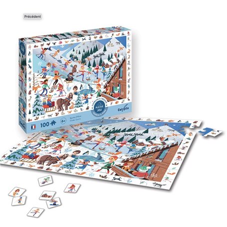 Puzzle cherche et trouve 100p Sports d'Hiver