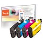 Peach PI200-868 cartouche d'encre 4 pièce(s) Compatible Rendement standard Noir