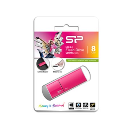 Silicon Power Ultima U05 lecteur USB flash 8 Go USB Type-A 2.0 Rose