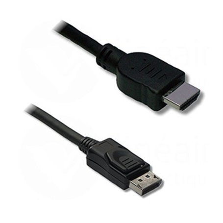 Lineaire VHD74C câble vidéo et adaptateur DisplayPort HDMI Type A (Standard) Noir