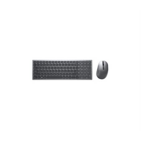 DELL KM7120W clavier Souris incluse Bureau RF sans fil + Bluetooth AZERTY Belge Gris