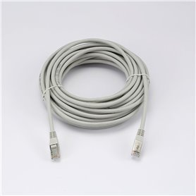 C ble RJ45 Male/Male droit CAT6 F/UTP - Longueur 10M - Gris - en sachet