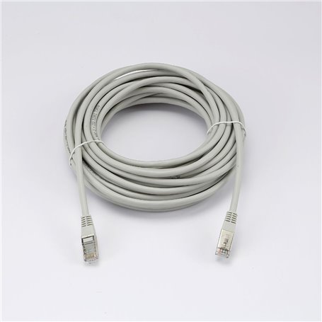 C ble RJ45 Male/Male droit CAT6 F/UTP - Longueur 10M - Gris - en sachet