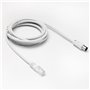 C ble RJ45 m le vers coaxial m le Longueur 2.00m - diamtre 9.52mm Blanc