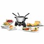 Fondue électrique Unold 0,8l 6 personnes acier inoxydable noir Schwarz (48615)