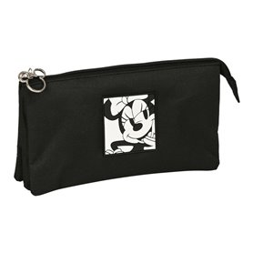 Trousse d'écolier Minnie Mouse Topitos Noir 22 x 12 x 3 cm