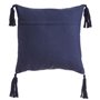 Coussin MEDITERRANEO Blue marine Polyester Pompons 45 x 10 x 45 cm