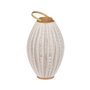 Lanterne Beige Naturel Bambou Verre 36 x 36 x 56 cm