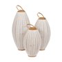 Lanterne Beige Naturel Bambou Verre 36 x 36 x 56 cm