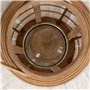 Lanterne Beige Naturel Bambou Verre 36 x 36 x 56 cm