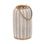 Lanterne Beige Naturel Bambou Verre 22 x 22 x 38 cm