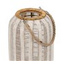 Lanterne Beige Naturel Bambou Verre 22 x 22 x 38 cm