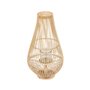 Lanterne Naturel Bambou Verre 30 x 30 x 55 cm