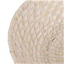 Centre de Table Blanc Bambou Rotin 35 x 35 x 8 cm (2 Unités)