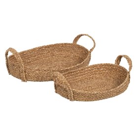 Panier décoratif Fibre naturelle 48 x 32 x 18 cm (2 Unités)