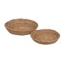 Centre de Table Naturel Fibre naturelle 31 x 31 x 7 cm (2 Unités)