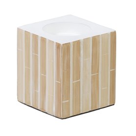 Bougeoir Beige Bambou Bois MDF 10