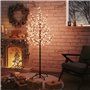 vidaXL Arbre à LED fleur de cerisier 120 LED Blanc chaud 150 cm